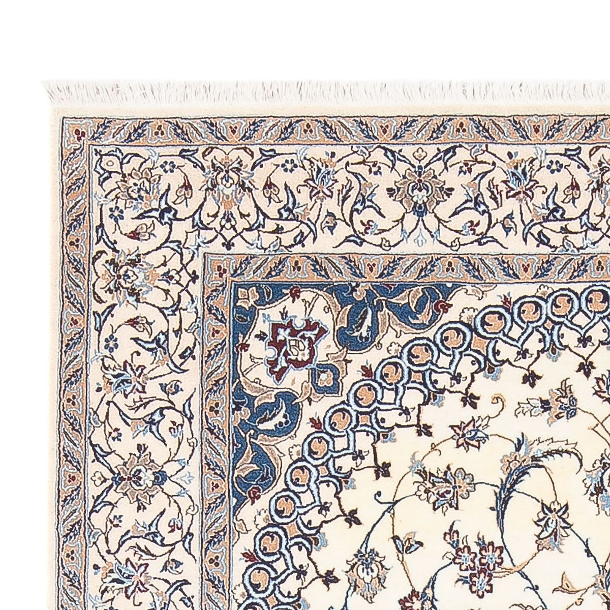 Dywan perski - Nain - Premium - 211 x 130 cm - kremowy