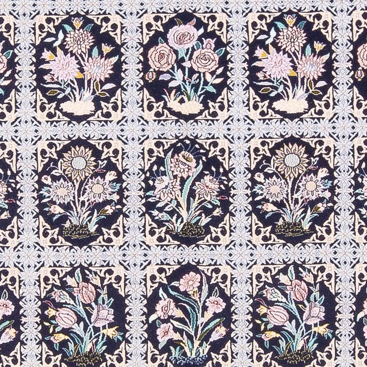 Dywan perski - Nain - Premium - 220 x 148 cm - ciemnoniebieski