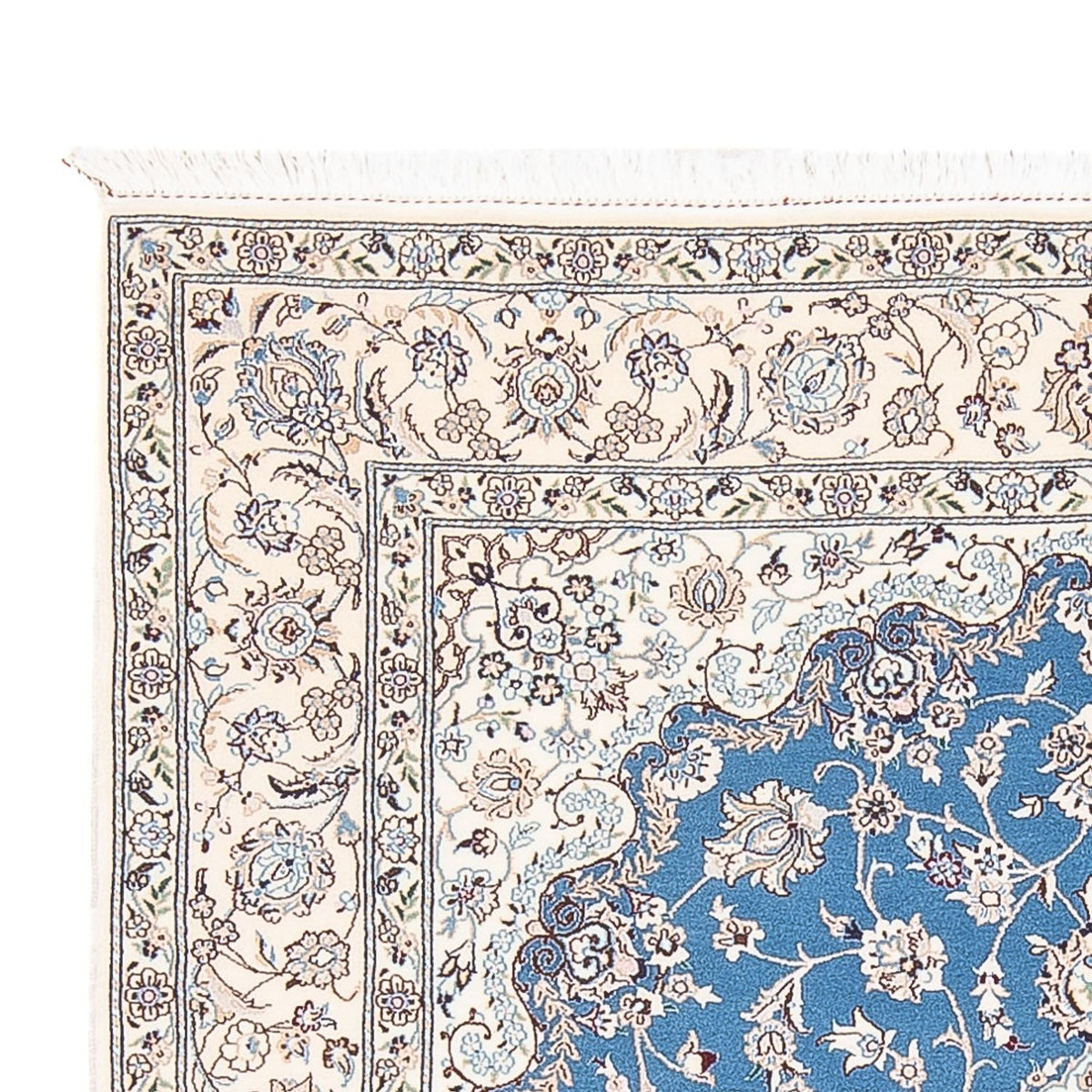 Dywan perski - Nain - Premium - 198 x 131 cm - niebieski