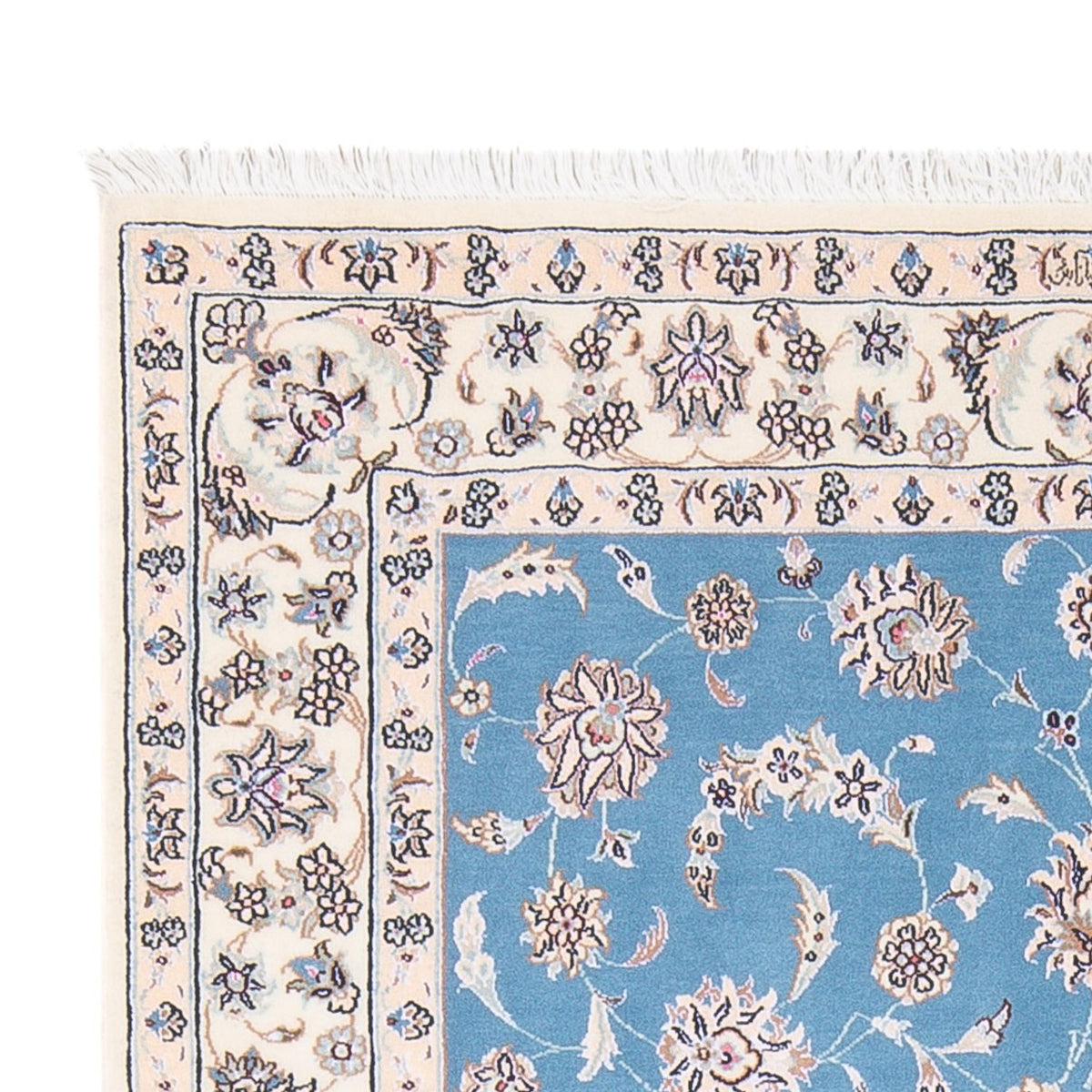 Dywan perski - Nain - Premium - 160 x 108 cm - niebieski