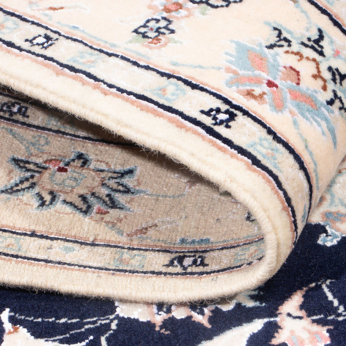 Dywan perski - Nain - Premium - 141 x 93 cm - ciemnoniebieski