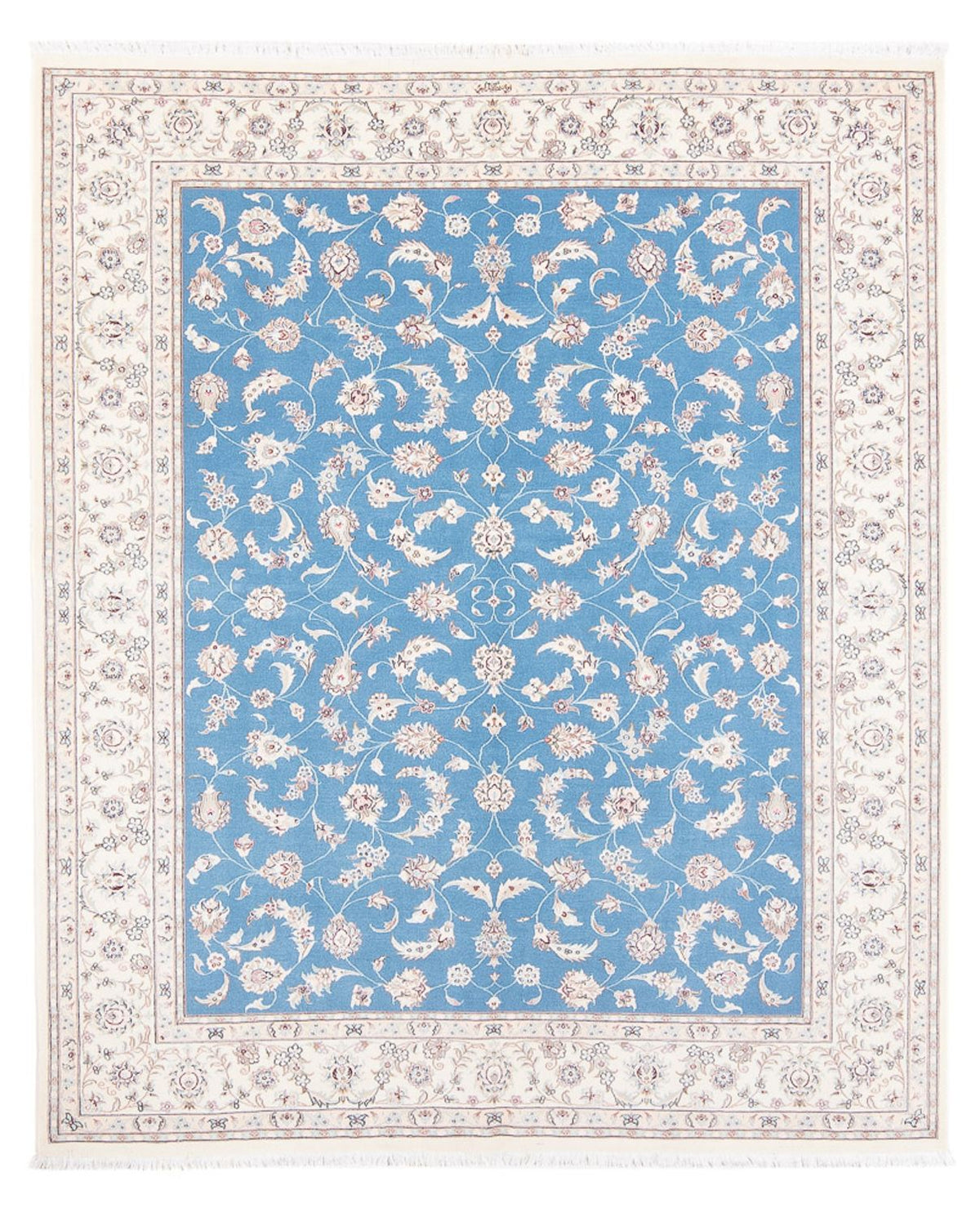 Dywan perski - Nain - Premium - 200 x 155 cm - niebieski