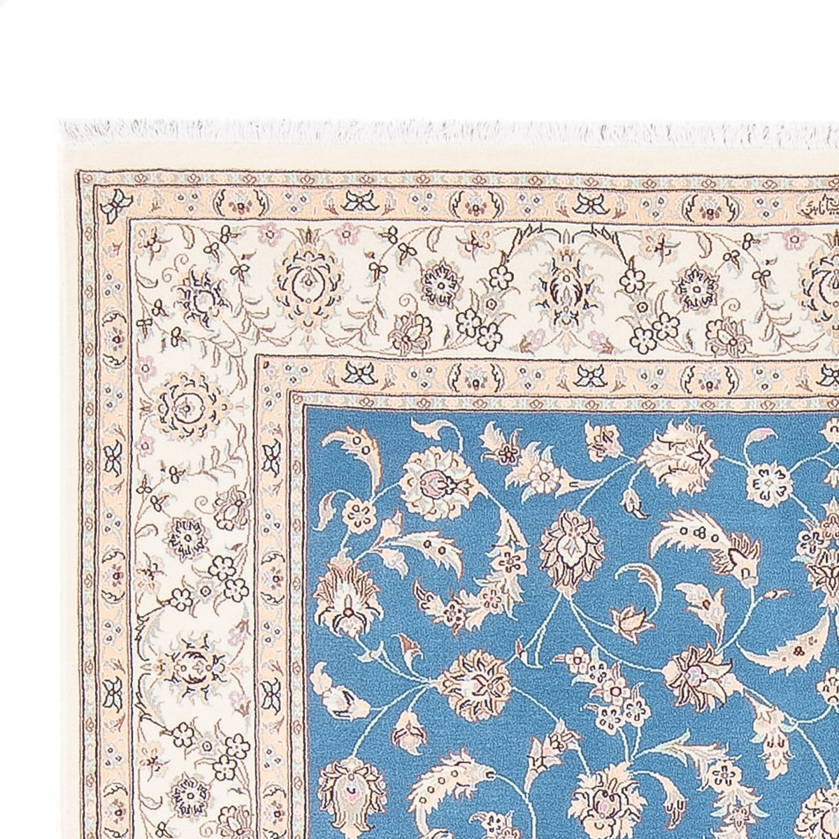 Dywan perski - Nain - Premium - 210 x 151 cm - niebieski