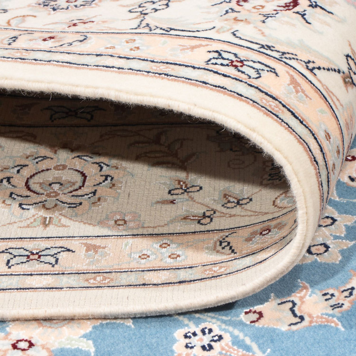 Dywan perski - Nain - Premium - 210 x 151 cm - niebieski