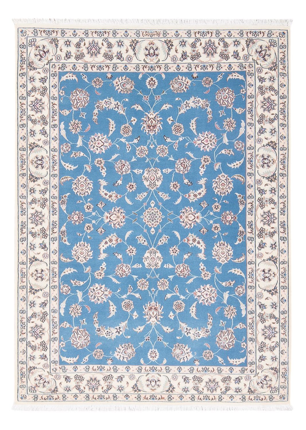 Dywan perski - Nain - Premium - 155 x 110 cm - niebieski