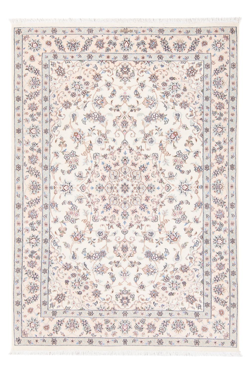 Dywan perski - Nain - Premium - 164 x 111 cm - kremowy