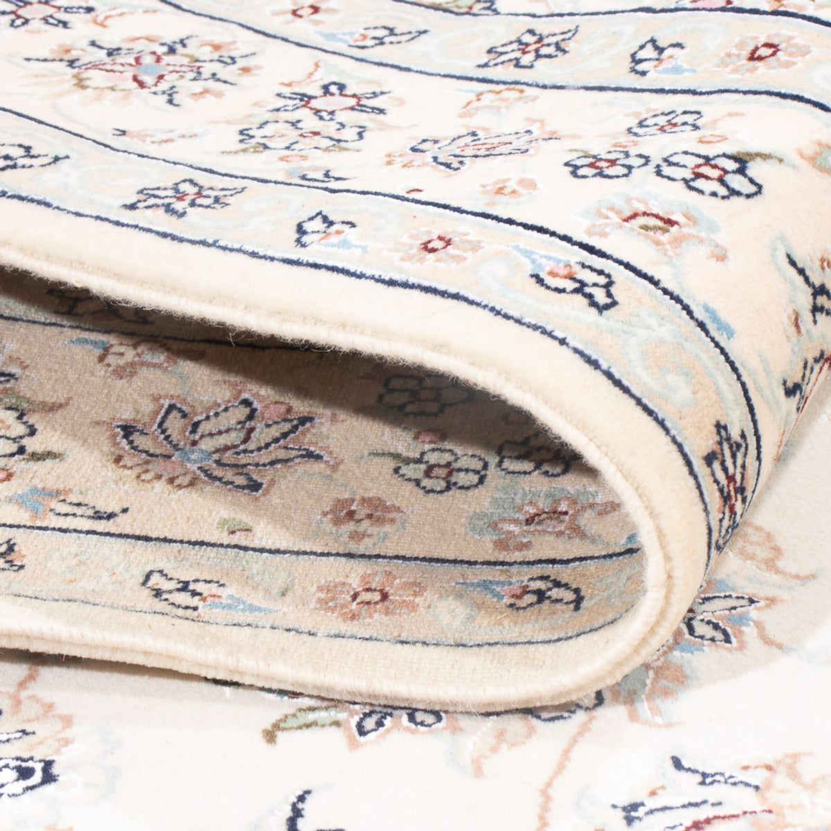 Dywan perski - Nain - Premium - 164 x 111 cm - kremowy