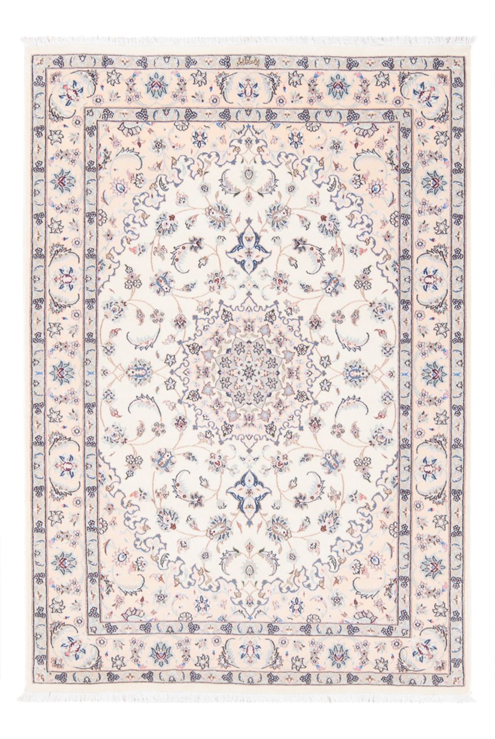 Dywan perski - Nain - Premium - 160 x 108 cm - kremowy