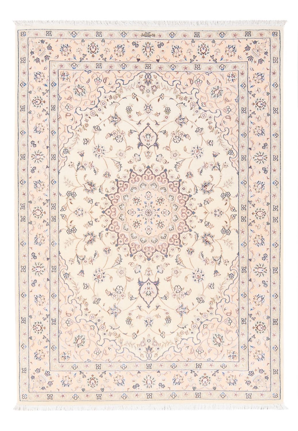 Dywan perski - Nain - Premium - 163 x 108 cm - kremowy