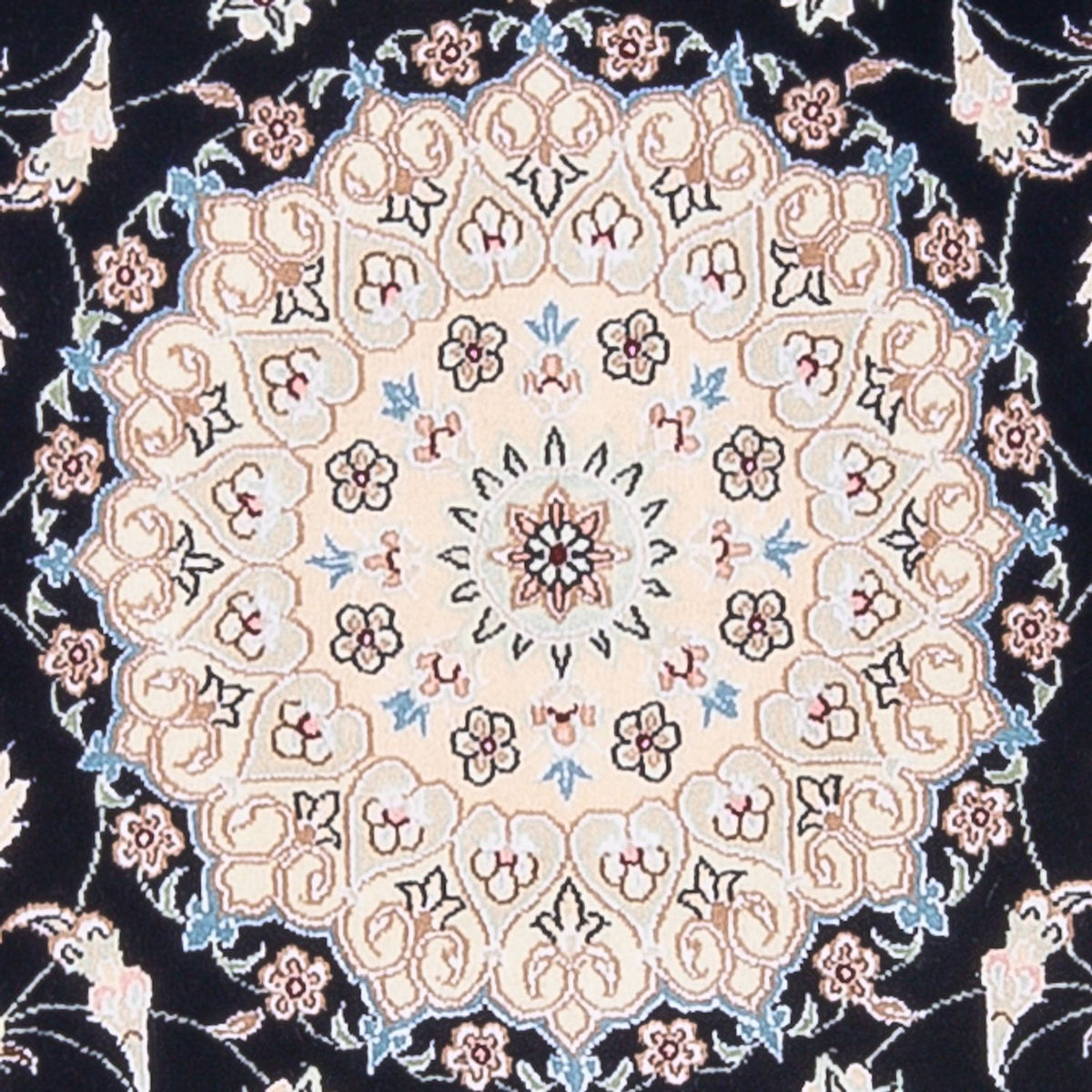 Dywan perski - Nain - Premium - 144 x 90 cm - ciemnoniebieski