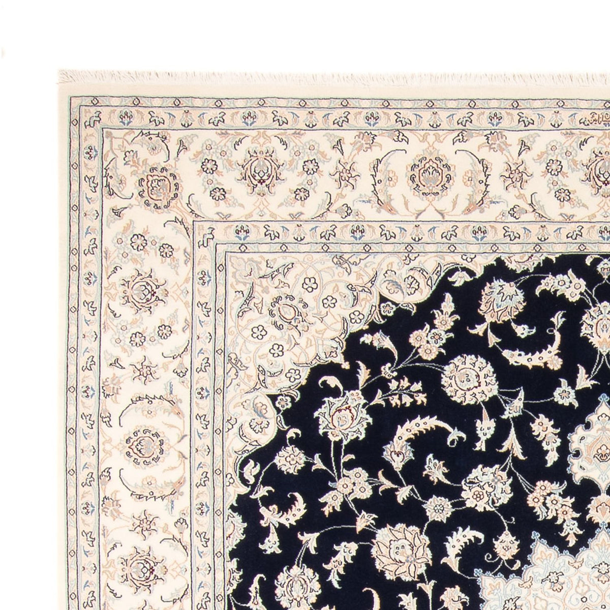 Dywan perski - Nain - 261 x 223 cm - ciemnoniebieski