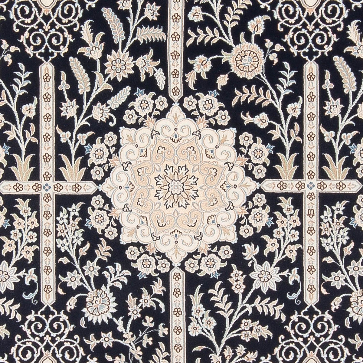 Dywan perski - Nain - Premium - 294 x 198 cm - ciemnoniebieski