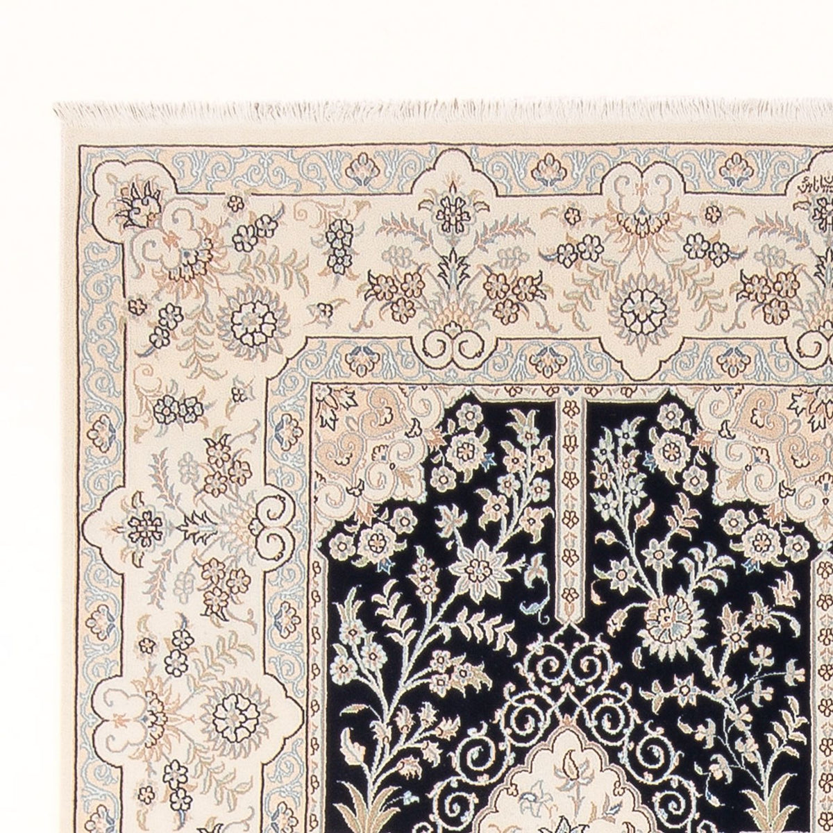 Dywan perski - Nain - Premium - 294 x 198 cm - ciemnoniebieski