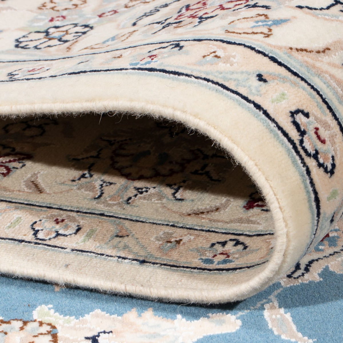 Dywan perski - Nain - Premium - 198 x 152 cm - niebieski