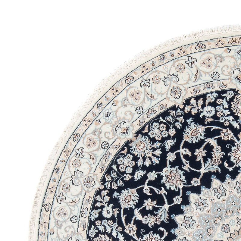 Dywan perski - Nain - Premium okrągły  - 150 x 150 cm - ciemnoniebieski