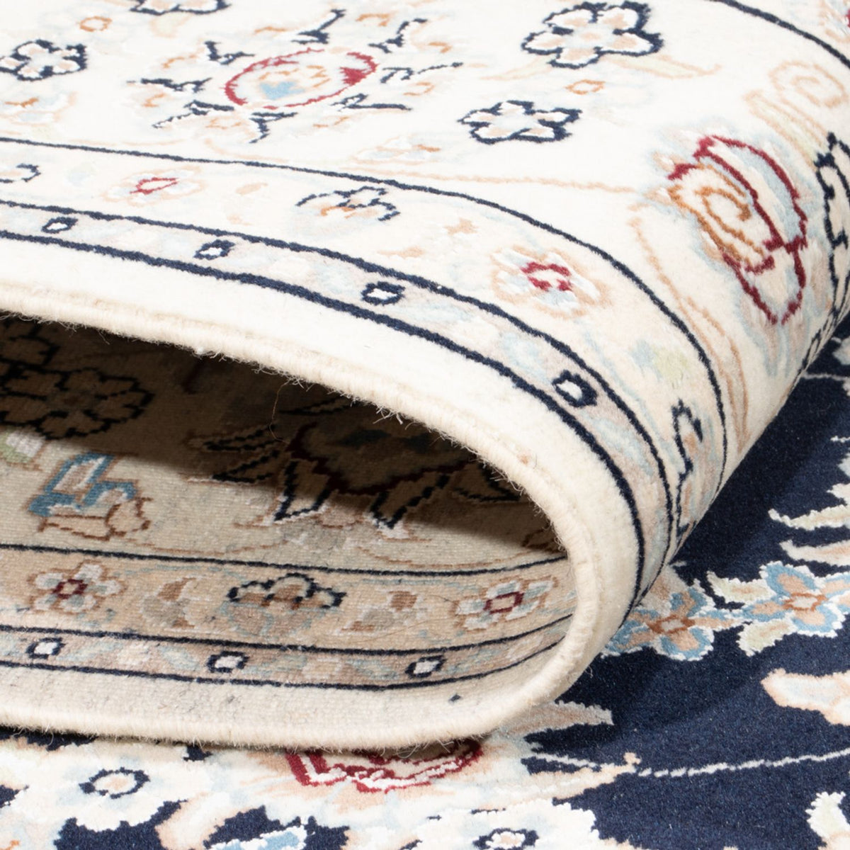 Dywan perski - Nain - Królewski - 196 x 147 cm - ciemnoniebieski