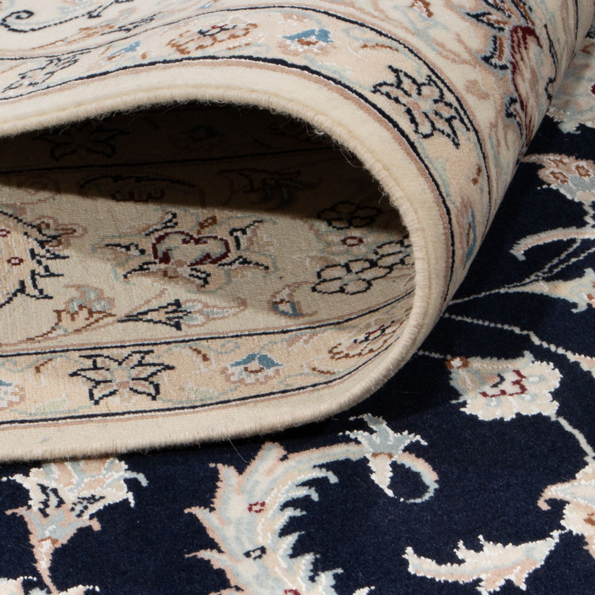 Dywan perski - Nain - 235 x 172 cm - ciemnoniebieski