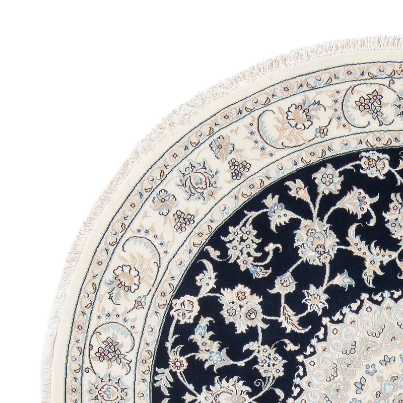 Dywan perski - Nain - Premium okrągły  - 150 x 150 cm - ciemnoniebieski