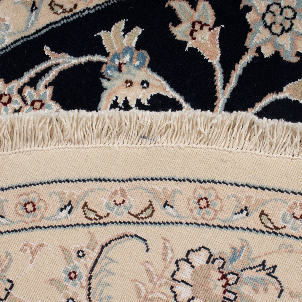 Dywan perski - Nain - Premium okrągły  - 150 x 150 cm - ciemnoniebieski