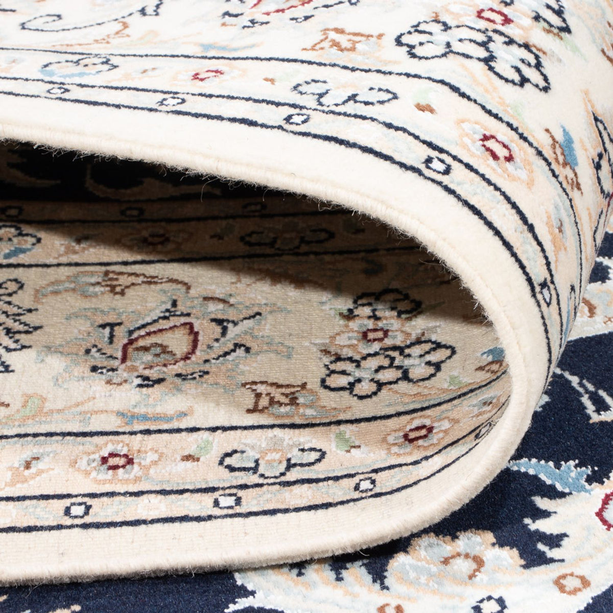 Dywan perski - Nain - Premium - 207 x 146 cm - ciemnoniebieski