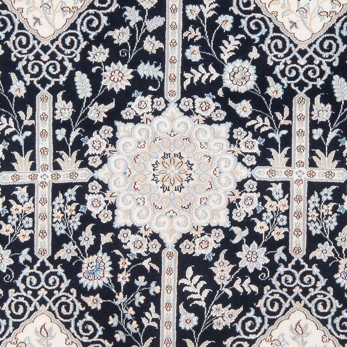 Dywan perski - Nain - Premium - 205 x 153 cm - ciemnoniebieski