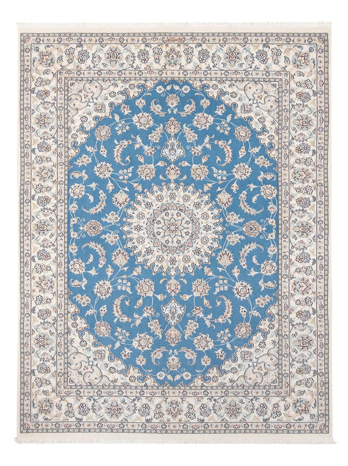 Dywan perski - Nain - Premium - 206 x 147 cm - niebieski
