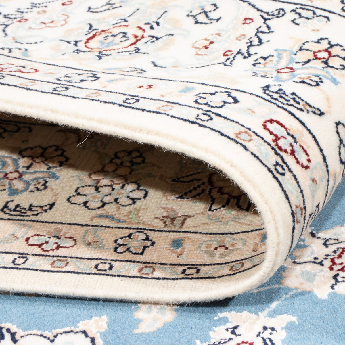 Dywan perski - Nain - Premium - 206 x 147 cm - niebieski