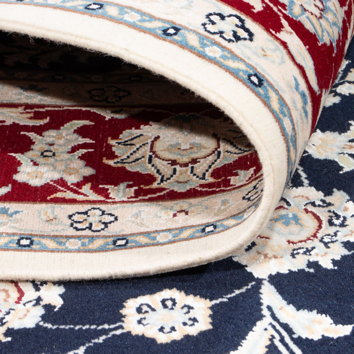 Dywan perski - Nain - Królewski - 203 x 145 cm - ciemnoniebieski