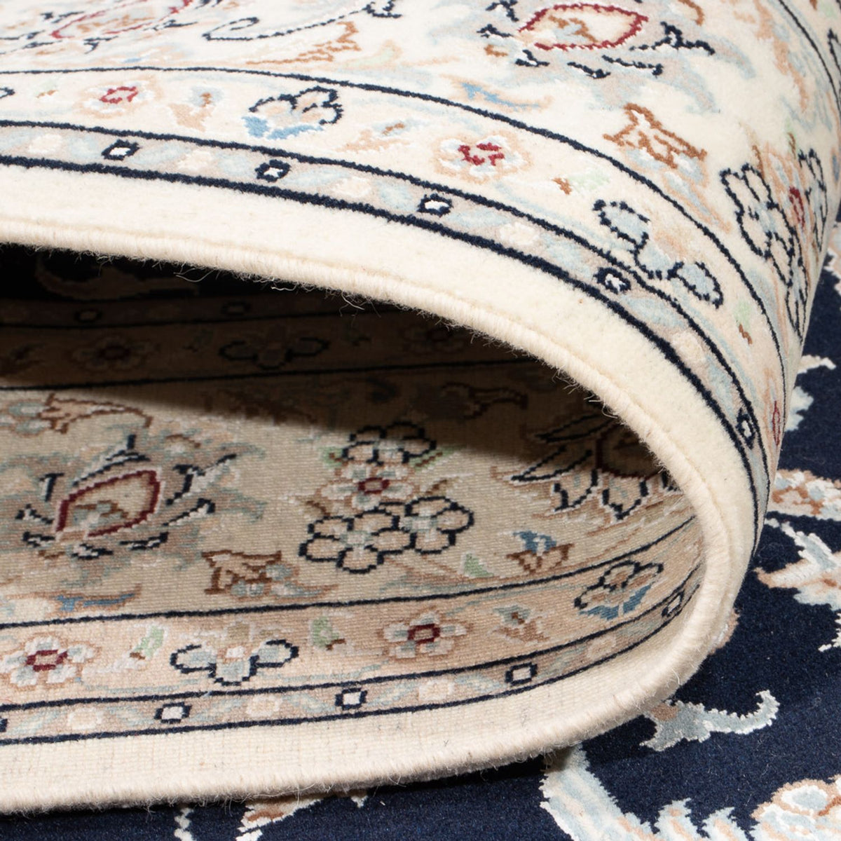 Dywan perski - Nain - Premium - 202 x 150 cm - ciemnoniebieski