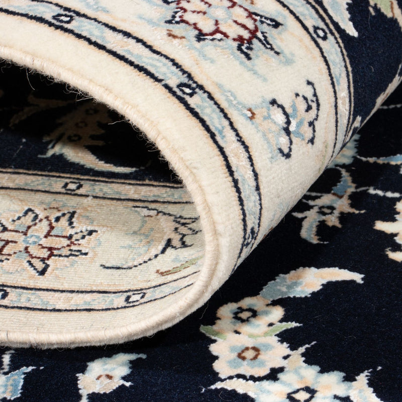 Biegacz Dywan perski - Nain - Królewski - 194 x 82 cm - ciemnoniebieski