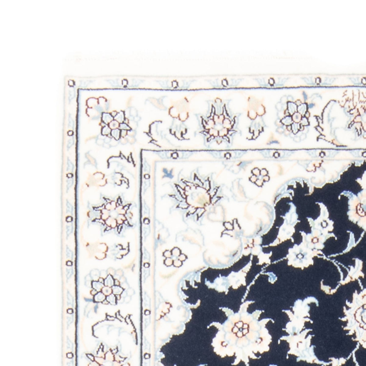 Biegacz Dywan perski - Nain - Królewski - 197 x 81 cm - ciemnoniebieski