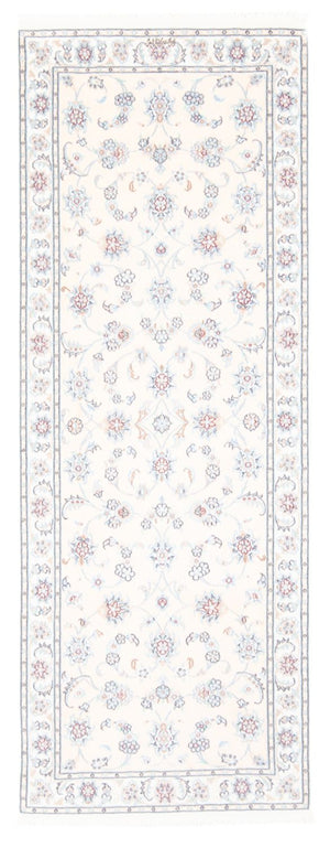 Biegacz Dywan perski - Nain - Królewski - 201 x 82 cm - kremowy