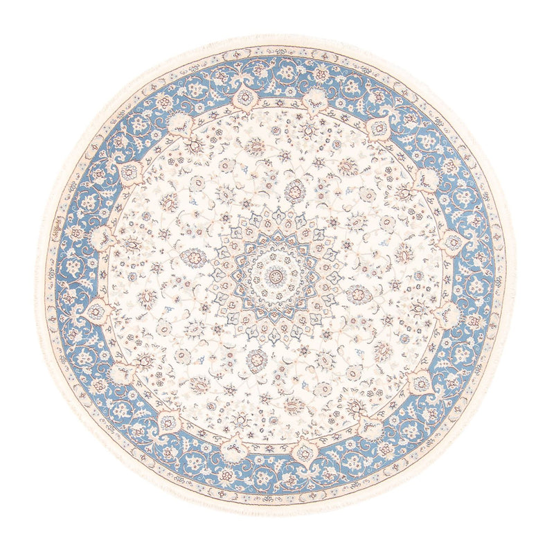 Dywan perski - Nain okrągły  - 200 x 200 cm - kremowy