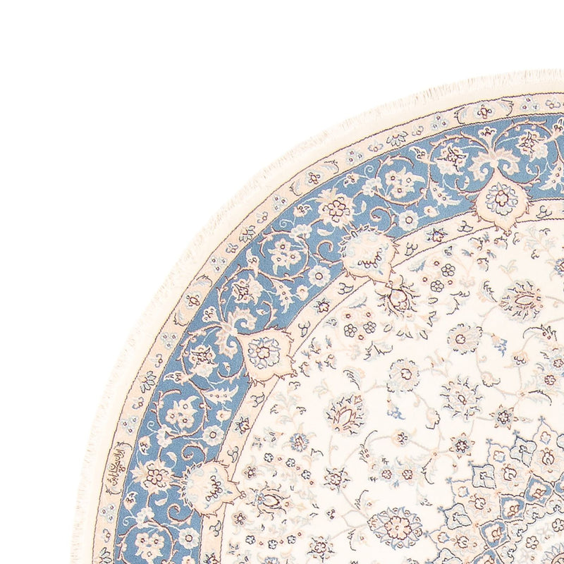 Dywan perski - Nain okrągły  - 200 x 200 cm - kremowy