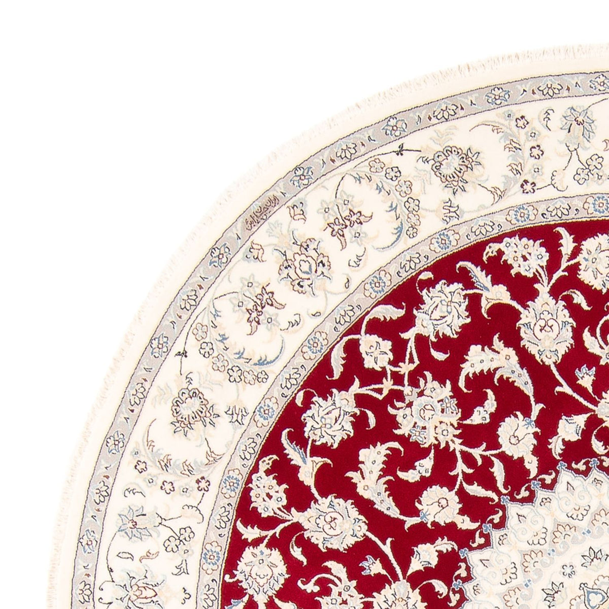 Dywan perski - Nain okrągły  - 200 x 200 cm - czerwony