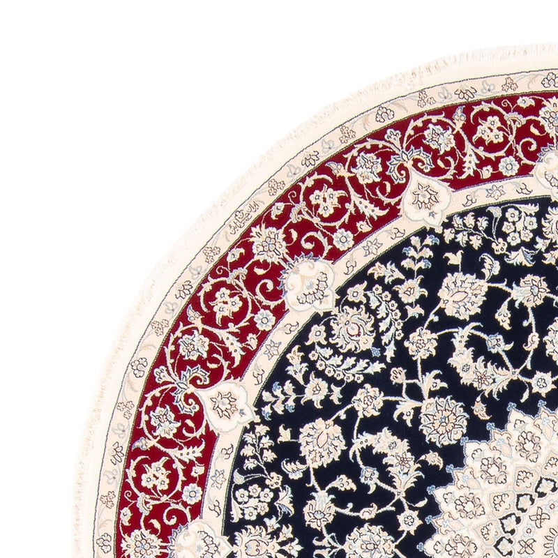 Dywan perski - Nain okrągły  - 200 x 200 cm - ciemnoniebieski