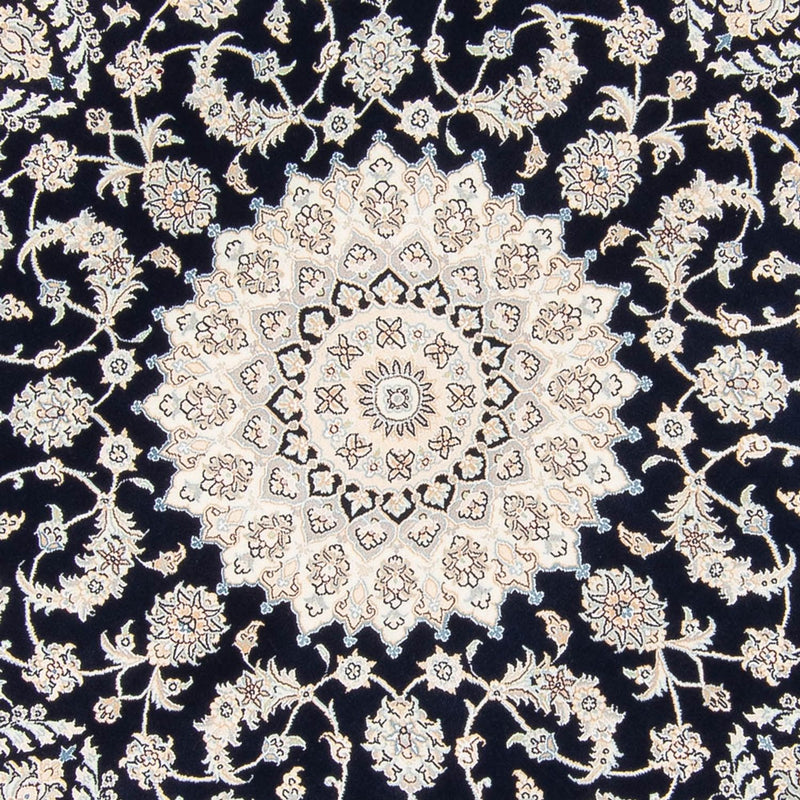 Dywan perski - Nain okrągły  - 200 x 200 cm - ciemnoniebieski