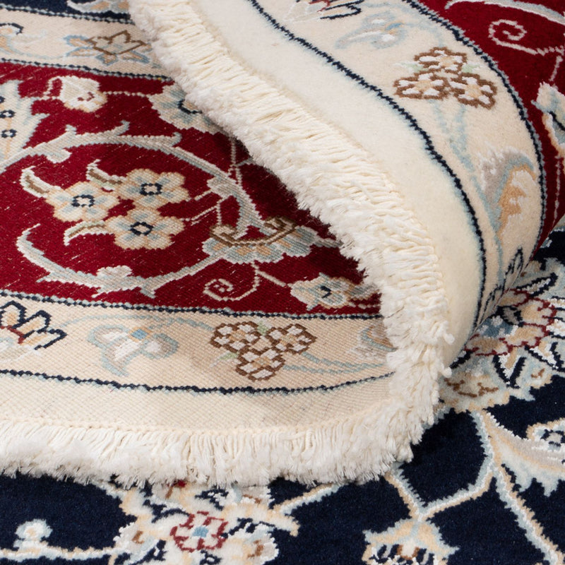 Dywan perski - Nain okrągły  - 200 x 200 cm - ciemnoniebieski