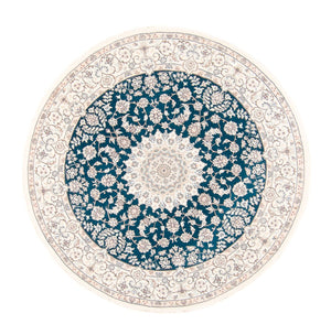 Dywan perski - Nain okrągły  - 200 x 200 cm - niebieski