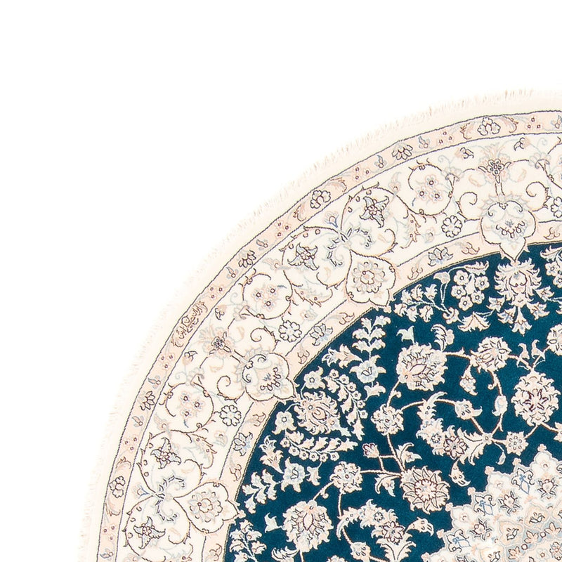 Dywan perski - Nain okrągły  - 200 x 200 cm - niebieski