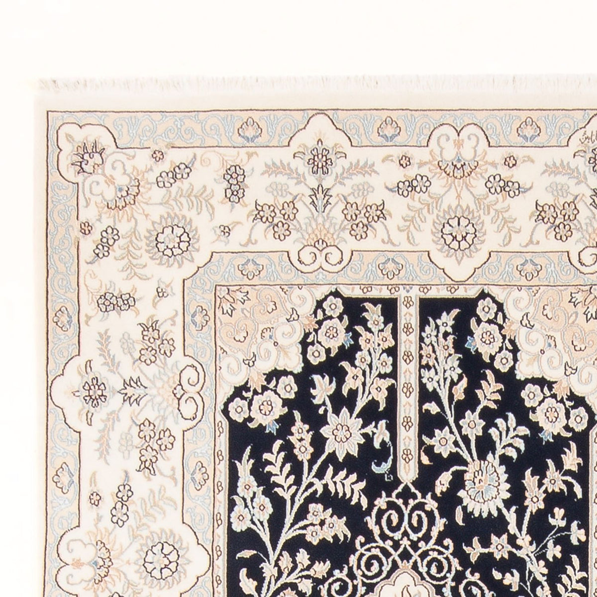 Dywan perski - Nain - Premium - 298 x 198 cm - ciemnoniebieski