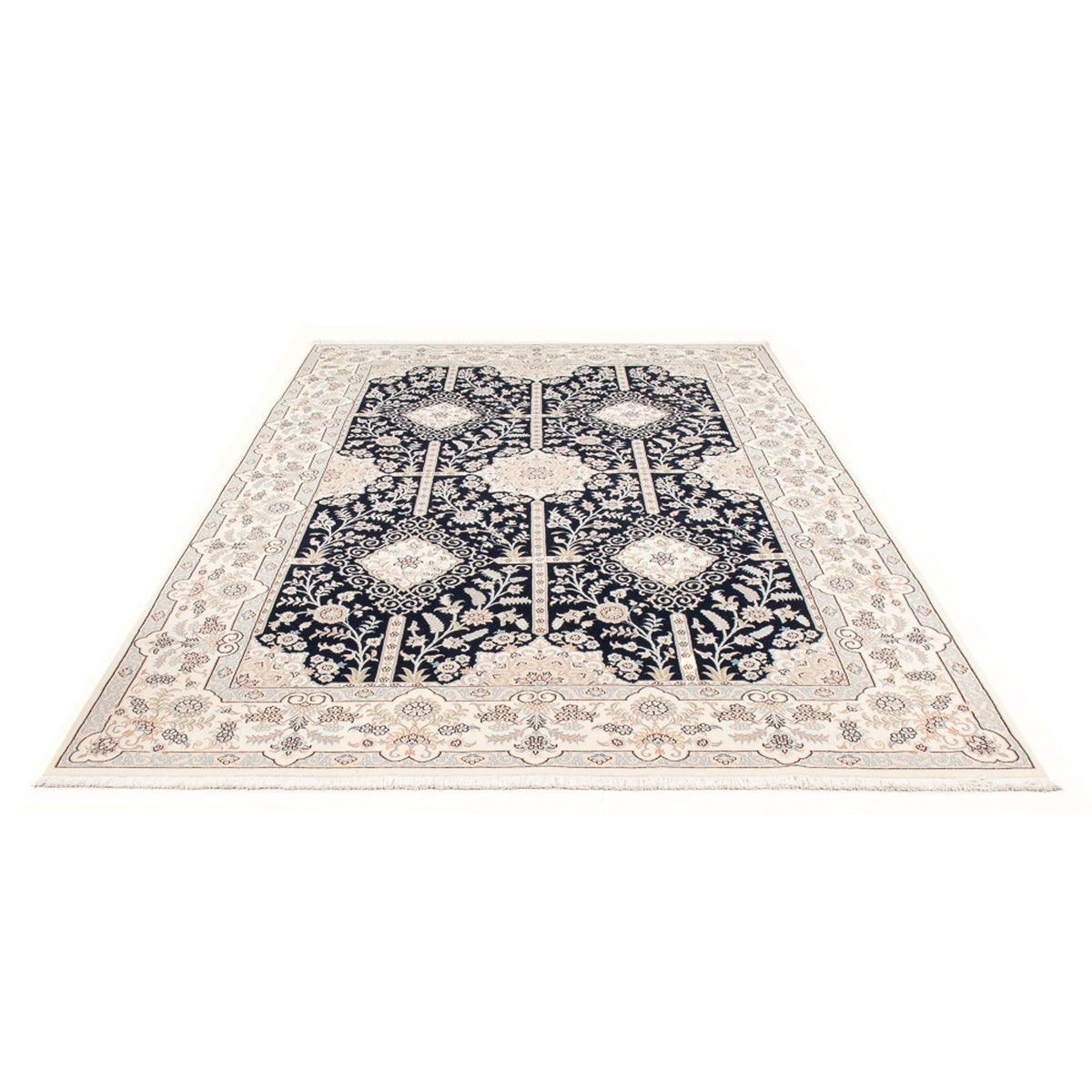 Dywan perski - Nain - Premium - 298 x 198 cm - ciemnoniebieski