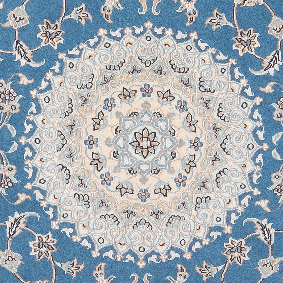 Dywan perski - Nain - Premium okrągły  - 152 x 150 cm - niebieski