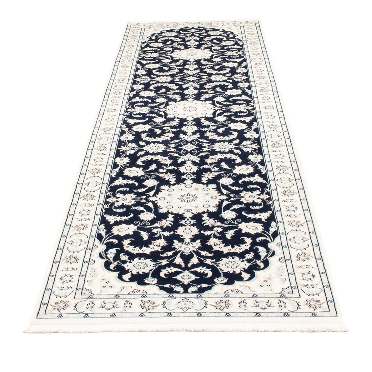 Biegacz Dywan perski - Nain - Premium - 296 x 80 cm - ciemnoniebieski