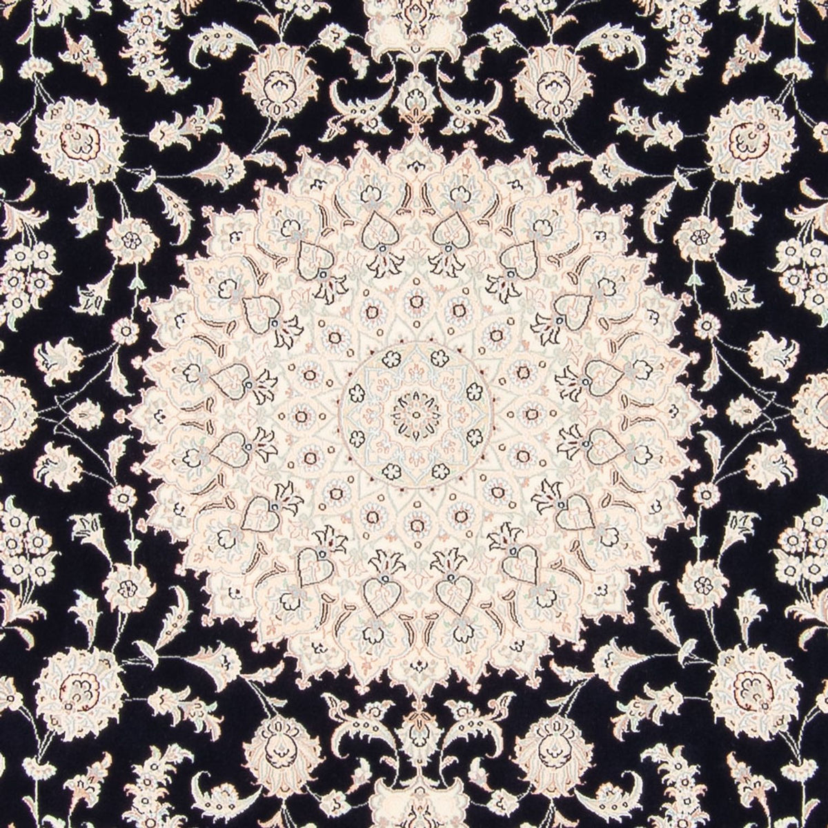 Dywan perski - Nain kwadratowy  - 258 x 246 cm - ciemnoniebieski