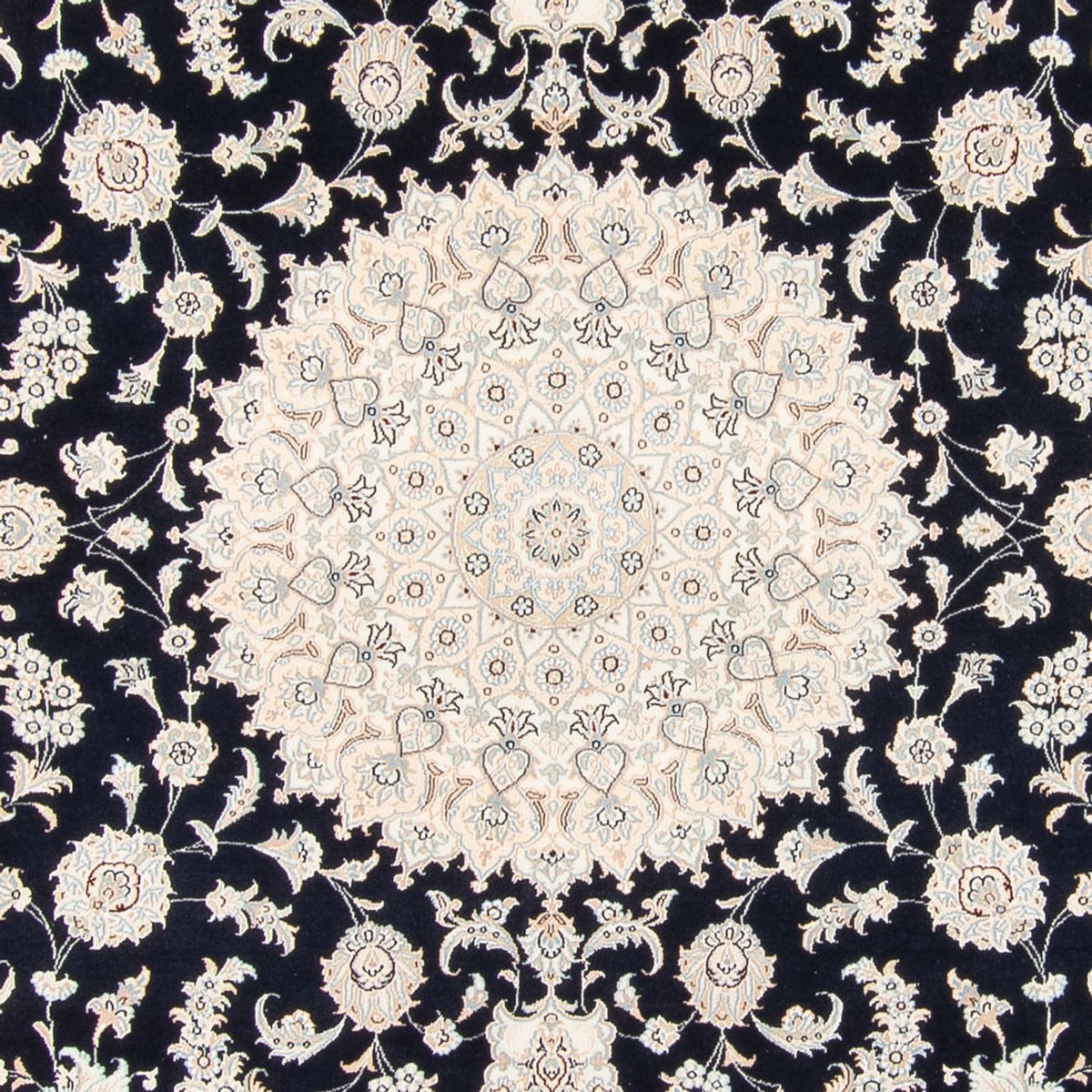 Dywan perski - Nain - 267 x 247 cm - ciemnoniebieski