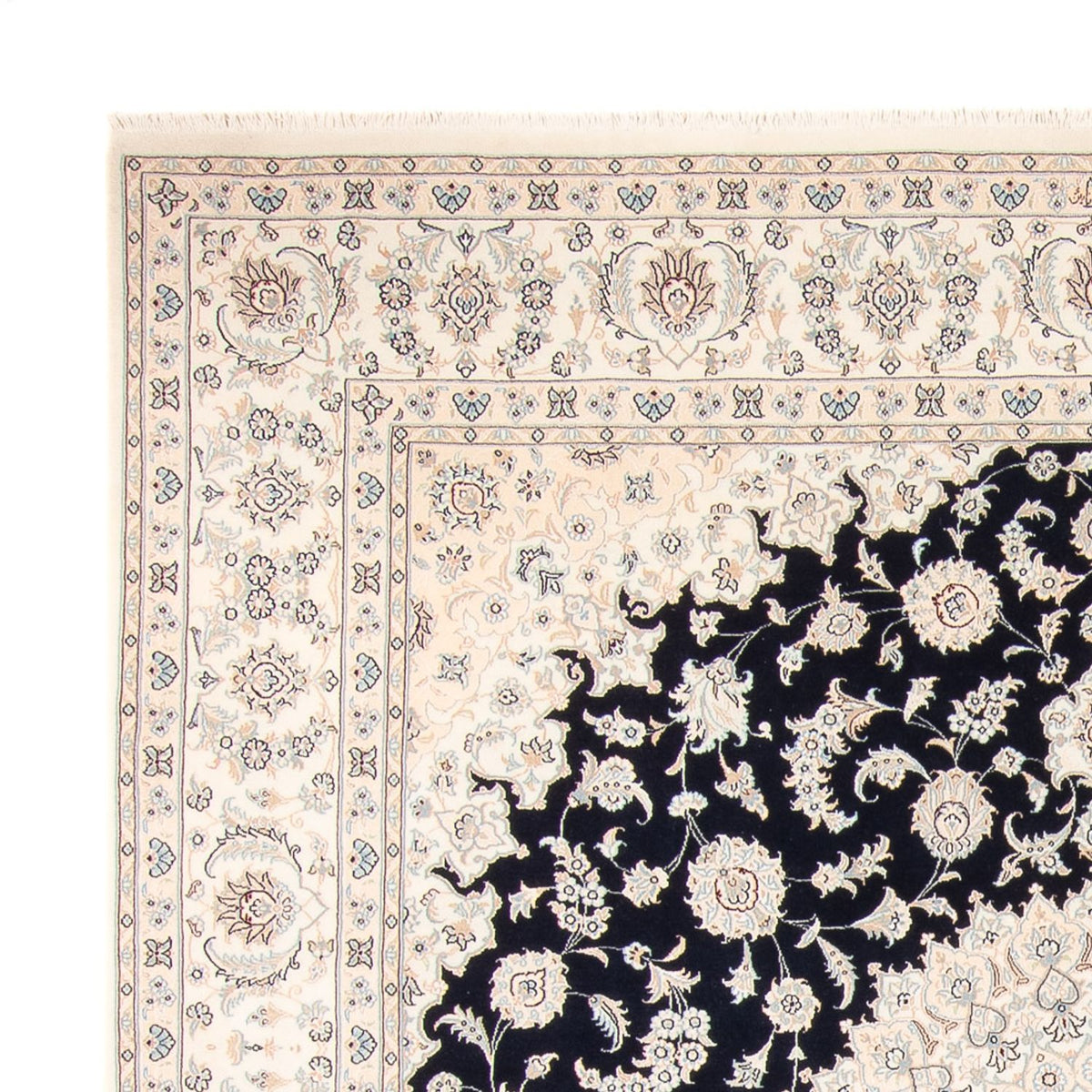 Dywan perski - Nain - 267 x 247 cm - ciemnoniebieski