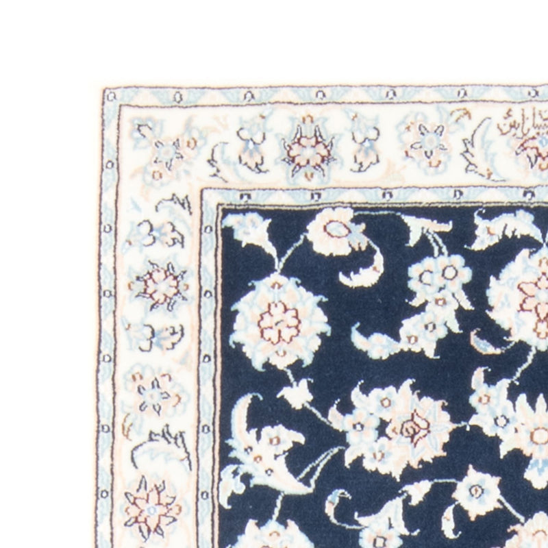 Biegacz Dywan perski - Nain - Królewski - 198 x 81 cm - ciemnoniebieski