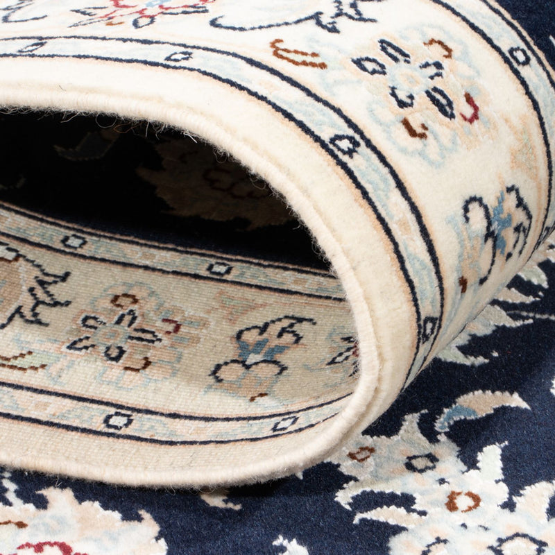 Biegacz Dywan perski - Nain - Królewski - 197 x 80 cm - ciemnoniebieski