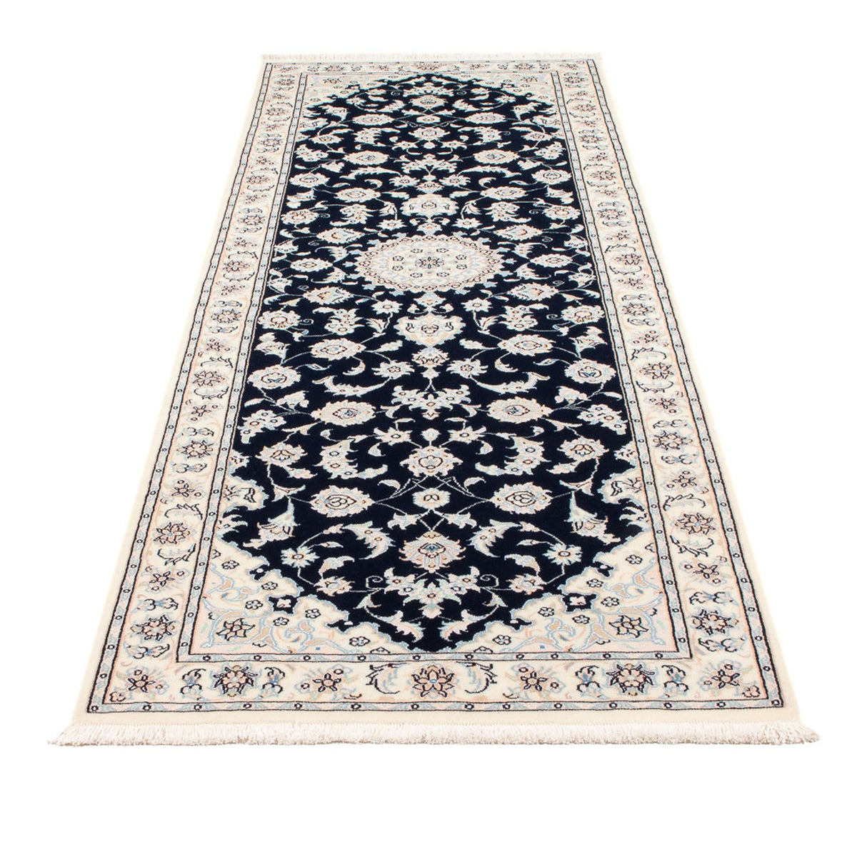 Biegacz Dywan perski - Nain - Premium - 253 x 81 cm - ciemnoniebieski
